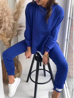 Penelope | Damen Oversized Zweiteiler-Loungeset, schmal zulaufende Jogginghose | Nomadnts | Orange