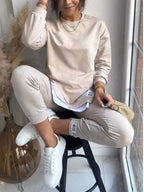 Penelope | Damen Oversized Zweiteiler-Loungeset, schmal zulaufende Jogginghose | Nomadnts | Nomadnts