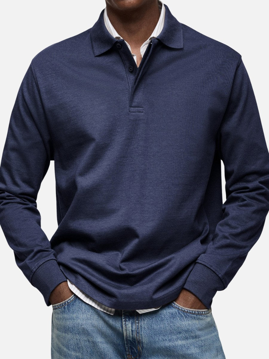 Percy | Herren langärmeliges Poloshirt, tailliert geschnittenes elegantes Polo | Nomadnts | Nomadnts