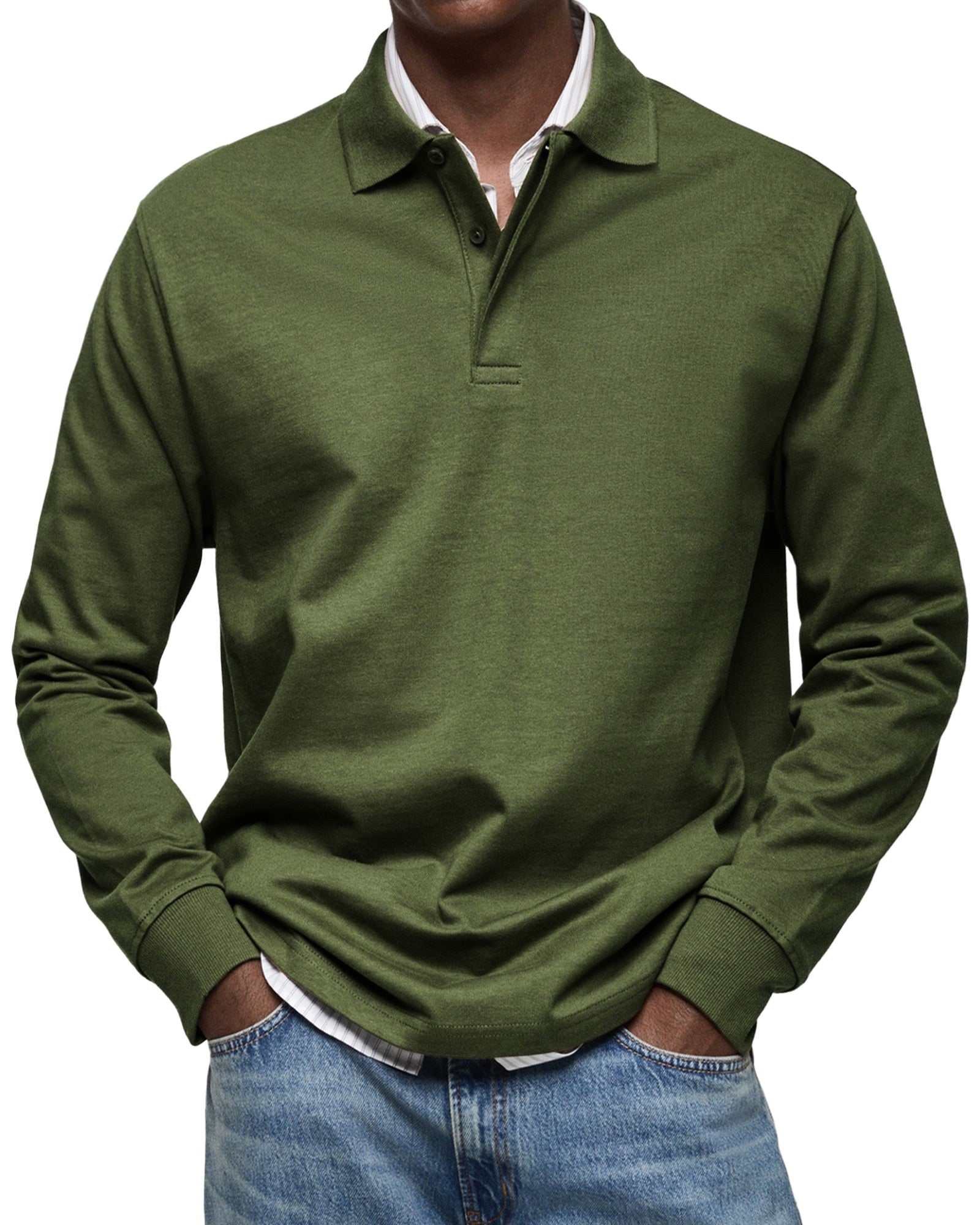 Percy | Herren langärmeliges Poloshirt, tailliert geschnittenes elegantes Polo | Nomadnts | Nomadnts