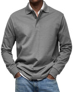 Percy | Herren langärmeliges Poloshirt, tailliert geschnittenes elegantes Polo | Nomadnts | Nomadnts