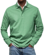 Percy | Herren langärmeliges Poloshirt, tailliert geschnittenes elegantes Polo | Nomadnts | Nomadnts