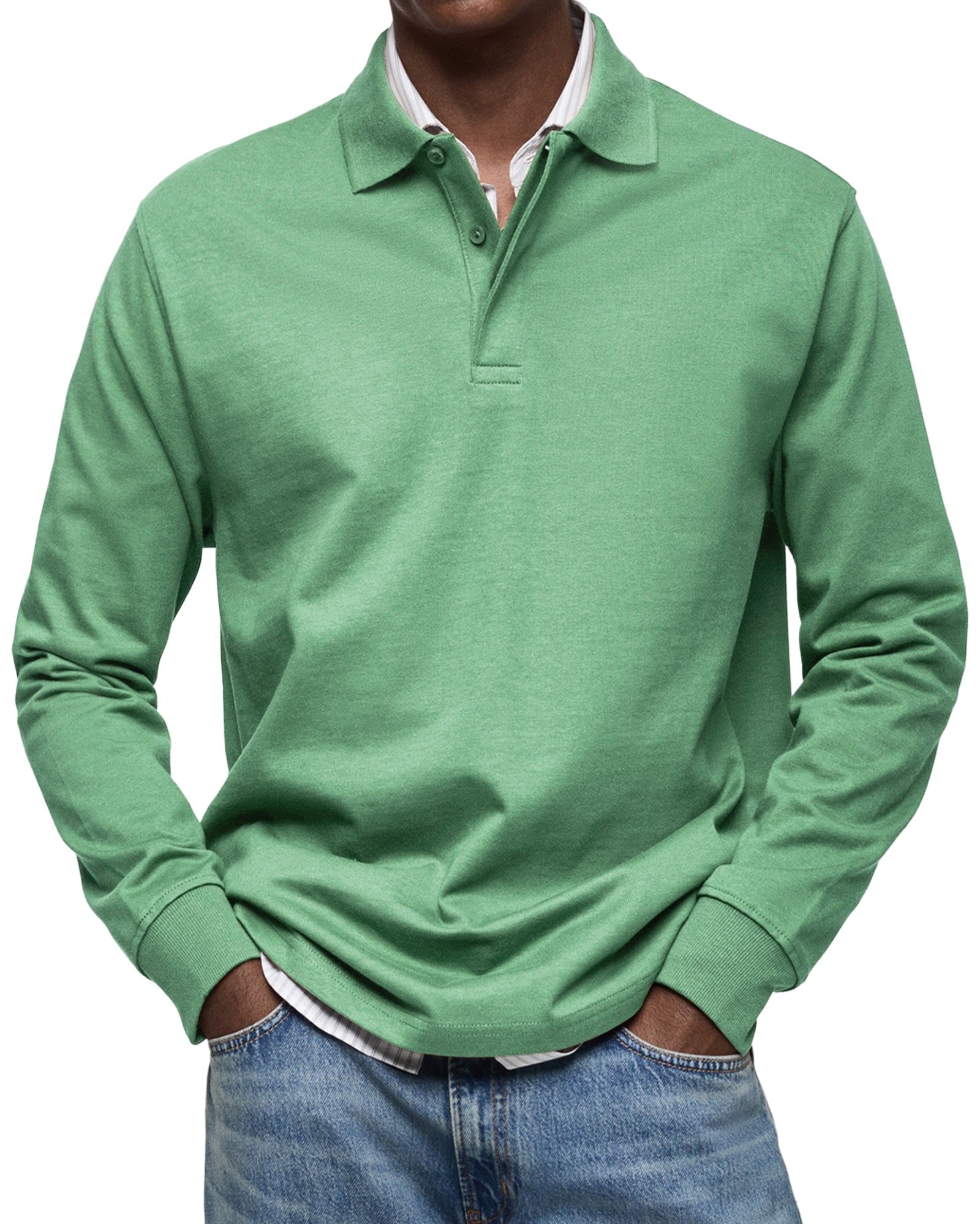 Percy | Herren langärmeliges Poloshirt, tailliert geschnittenes elegantes Polo | Nomadnts | Nomadnts