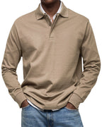 Percy | Herren langärmeliges Poloshirt, tailliert geschnittenes elegantes Polo | Nomadnts | Nomadnts