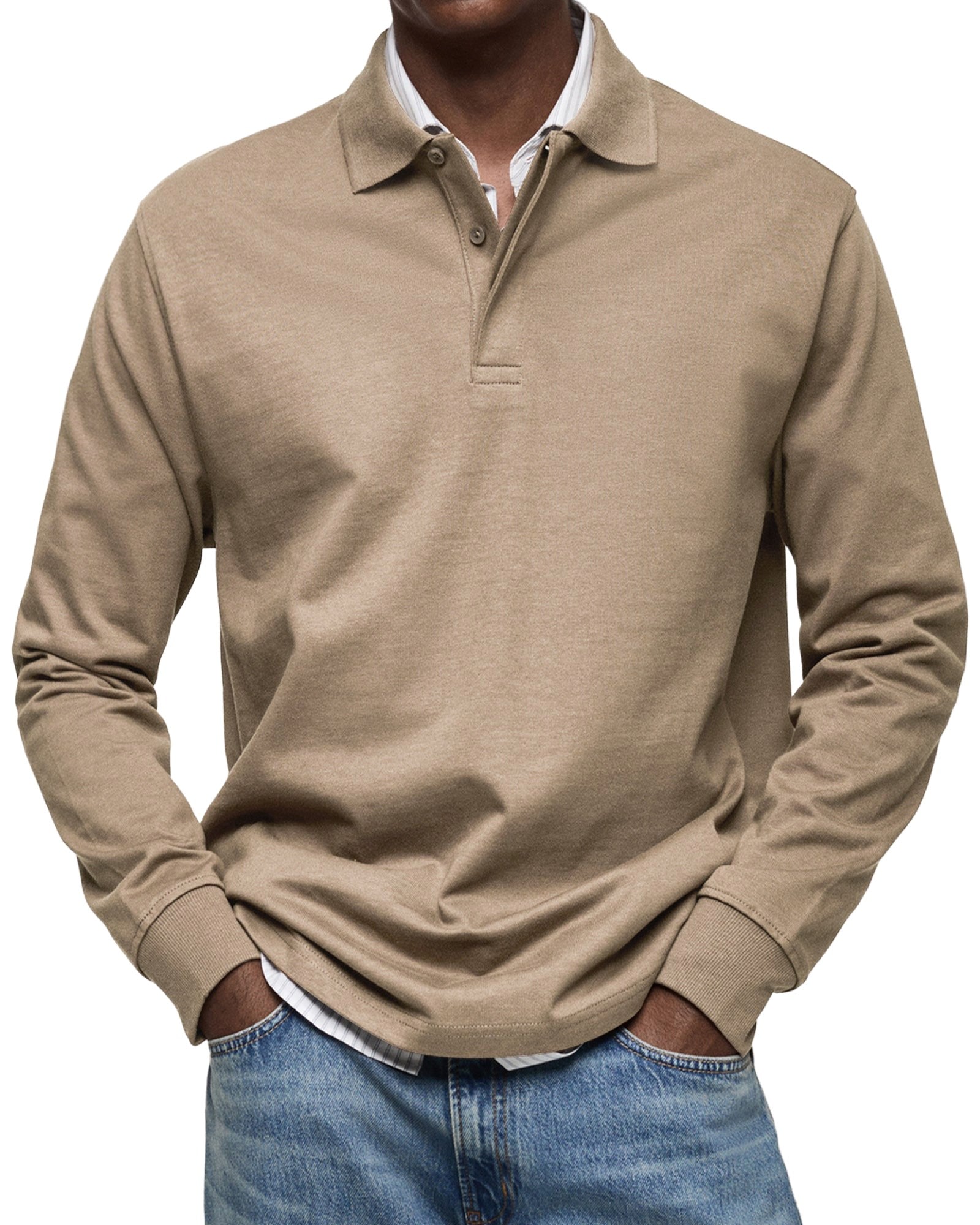 Percy | Herren langärmeliges Poloshirt, tailliert geschnittenes elegantes Polo | Nomadnts | Nomadnts