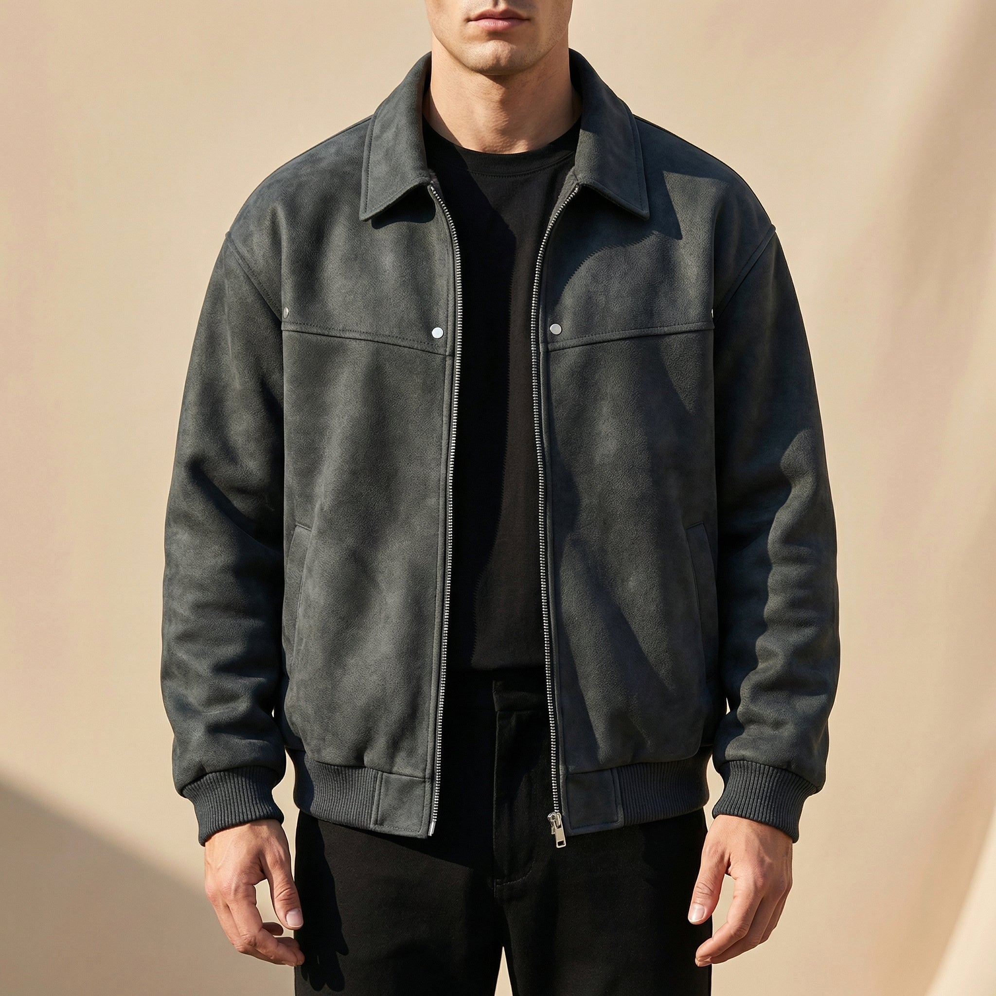 Peter | Herren Lammleder-Jacke, tailliert geschnittene elegante Jacke | Nomadnts | Nomadnts