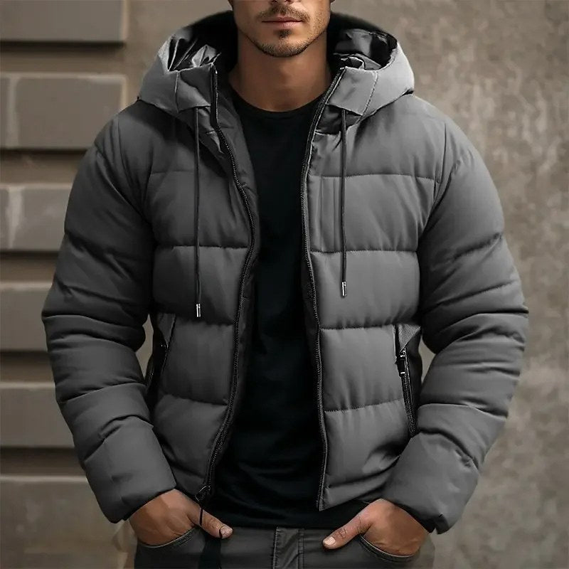 Philip | Herren gesteppte Daunenjacke mit Kapuze, gepolsterter Herbstmantel | Nomadnts | Nomadnts