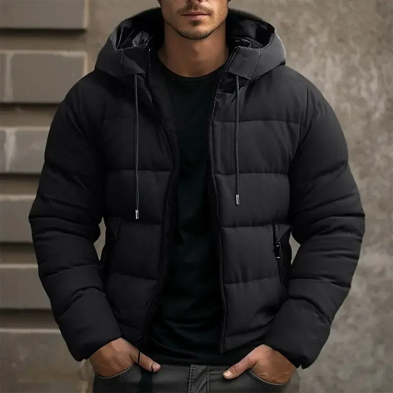 Philip | Herren gesteppte Daunenjacke mit Kapuze, gepolsterter Herbstmantel | Nomadnts | Nomadnts