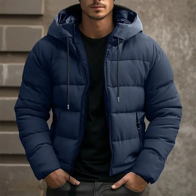 Philip | Herren gesteppte Daunenjacke mit Kapuze, gepolsterter Herbstmantel | Nomadnts | Nomadnts