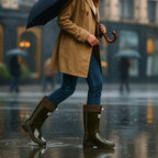 Phoebe | Damen wasserdichte Gummistiefel, Regenstiefel mit verstellbarer Schnürung | Nomadnts | Nomadnts
