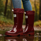 Phoebe | Damen wasserdichte Gummistiefel, Regenstiefel mit verstellbarer Schnürung | Nomadnts | Nomadnts