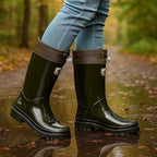 Phoebe | Damen wasserdichte Gummistiefel, Regenstiefel mit verstellbarer Schnürung | Nomadnts | Nomadnts
