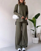 Poppy | Damen Zweiteiler-Strickset mit Cutout-Detail, Loungeset | Nomadnts | Nomadnts