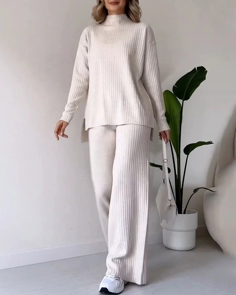 Poppy | Damen Zweiteiler-Strickset mit Cutout-Detail, Loungeset | Nomadnts | Nomadnts