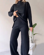 Poppy | Damen Zweiteiler-Strickset mit Cutout-Detail, Loungeset | Nomadnts | Nomadnts