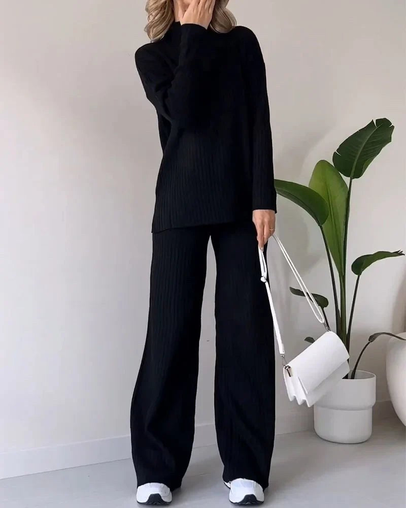 Poppy | Damen Zweiteiler-Strickset mit Cutout-Detail, Loungeset | Nomadnts | Nomadnts