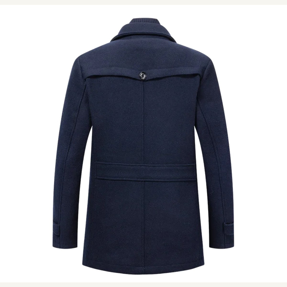 Preston | Herren-Woll-Trenchcoat mit Doppelkragen, taillierter Business-Mantel | Nomadnts | Grau