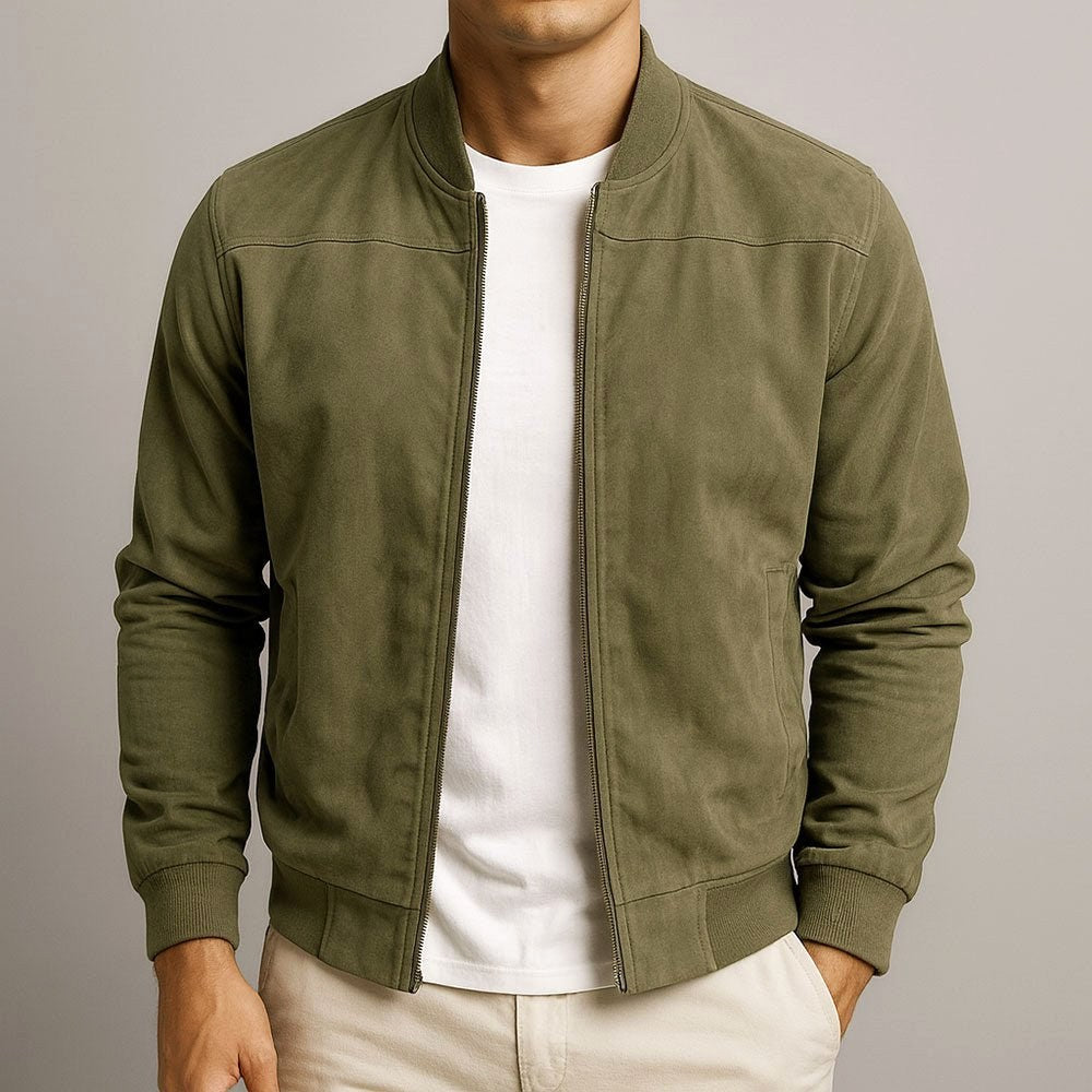 Rafał | Herrenjacke aus Wildleder mit Bomber-Schnitt, elegante Herbstjacke | Nomad NTS