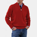 Reinhard | Herren Zip-Pullover mit leichter Wärmung, Eleganter Strickpullover | Nomad NTS | Red