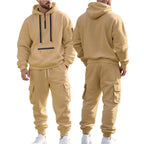 Robert | Herrensportlicher Trainingsanzug mit Kapuze, Warmer Winteranzug | Nomad NTS | Khaki