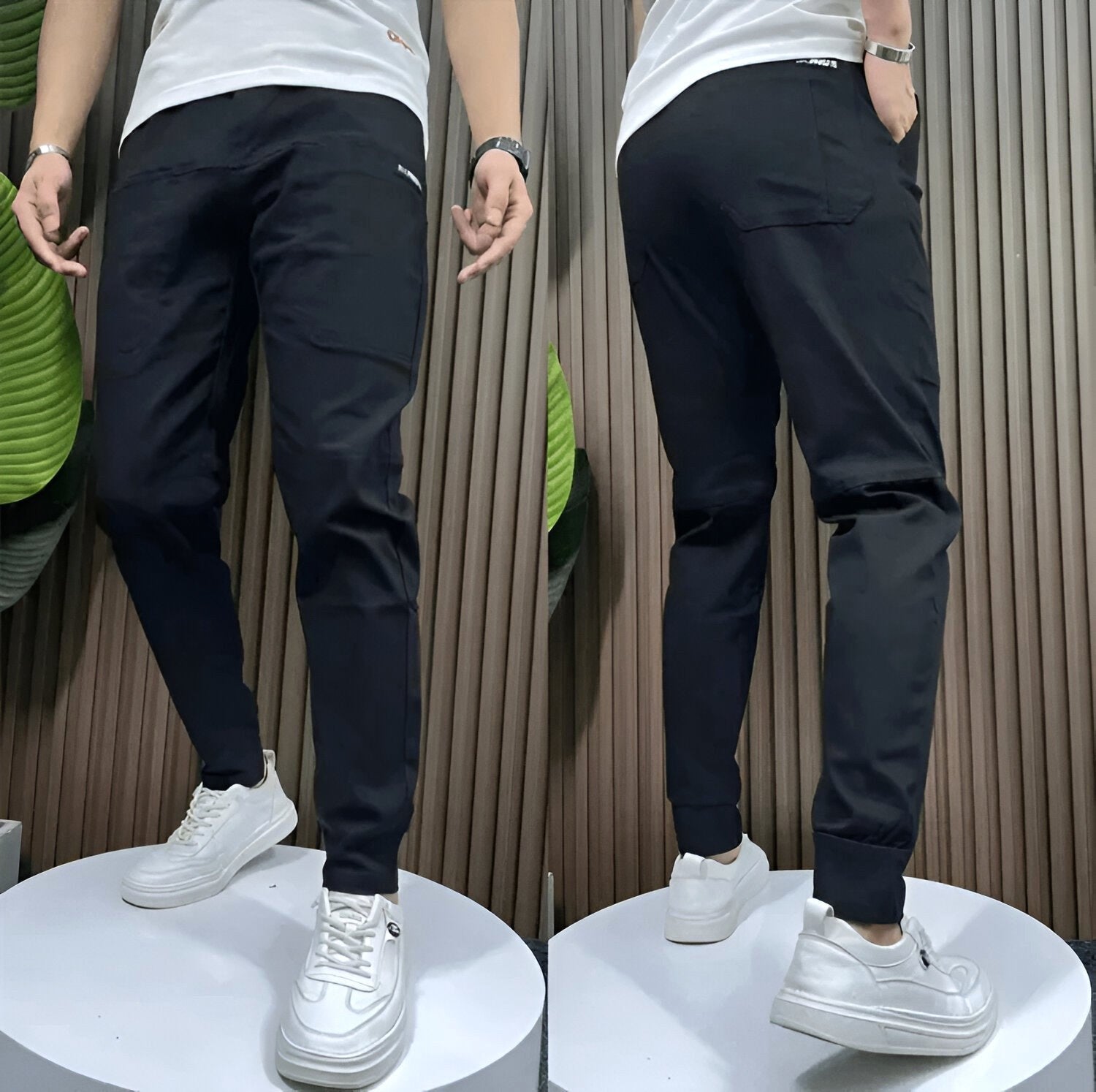 Robert | Herren Stretch-Cargohose, leichte, flexible Hose | Nomadnts | Black