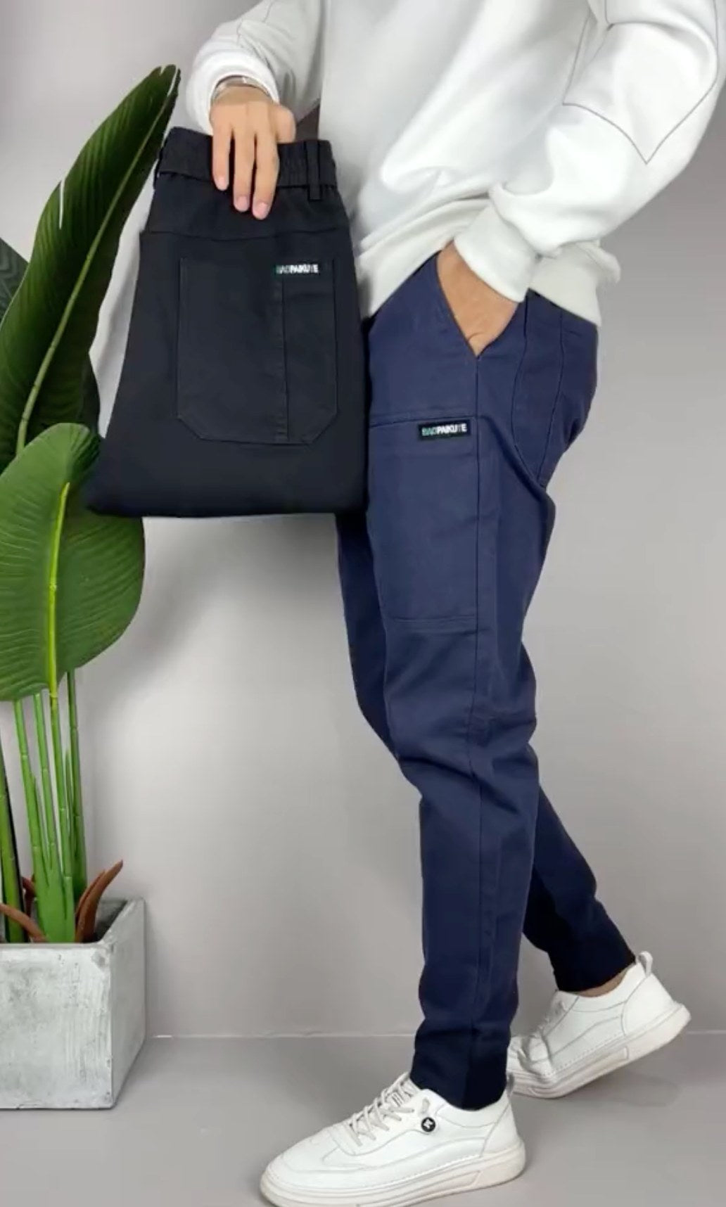 Robert | Herren Stretch-Cargohose, leichte, flexible Hose | Nomadnts | Blue