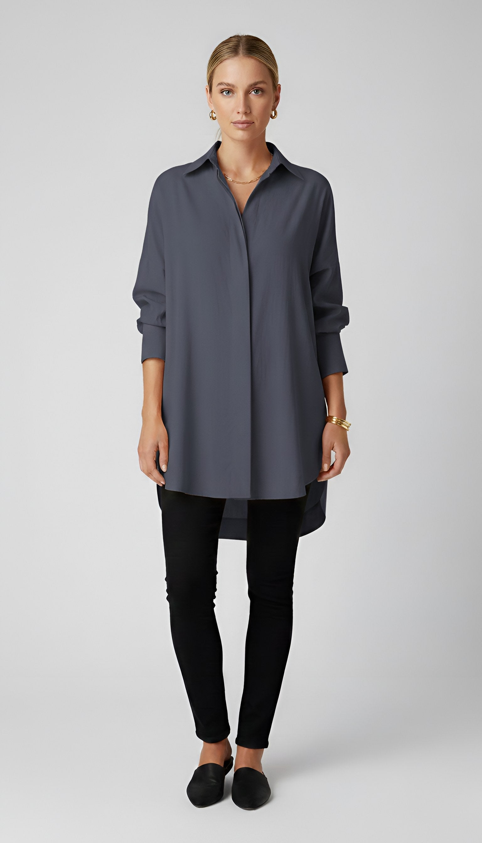 Romane | Damen Oversized Baumwollhemd, Bluse mit Knopfleiste | Nomadnts | Nomadnts