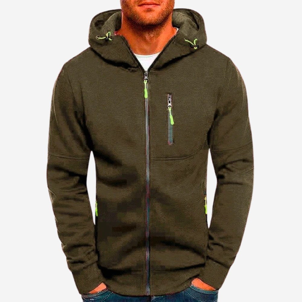 Ross | Herren Kapuzenjacke mit Reißverschluss, lockerer Herbstpullover | Nomadnts | Nomadnts