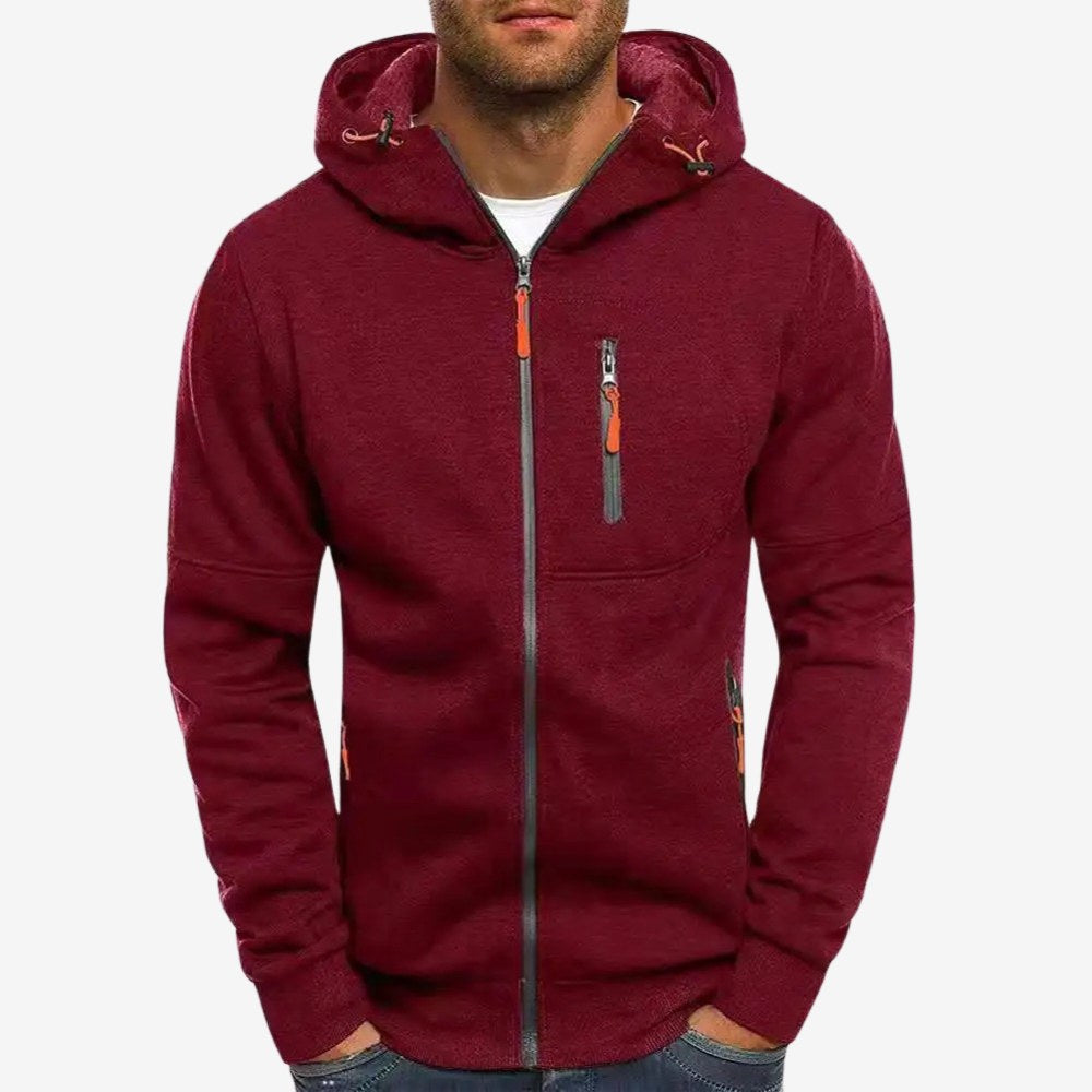 Ross | Herren Kapuzenjacke mit Reißverschluss, lockerer Herbstpullover | Nomadnts | Nomadnts