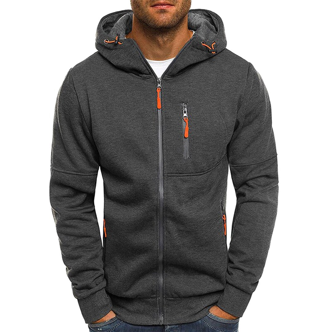 Ross | Herren Kapuzenjacke mit Reißverschluss, lockerer Herbstpullover | Nomadnts | Nomadnts