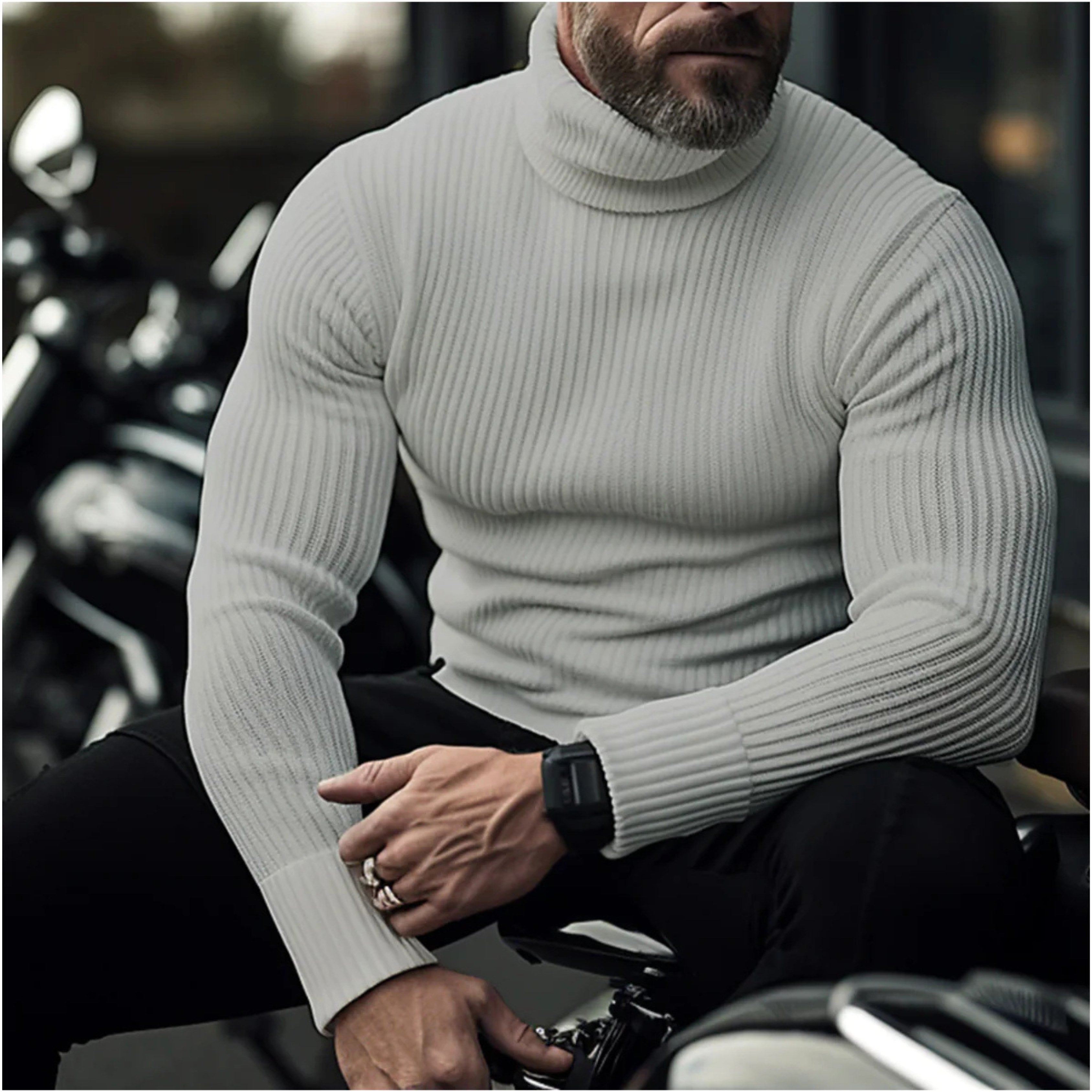 Rupert | Herren Rollkragenpullover, strukturierter Rollkragen-Pullover | Nomadnts | Nomadnts