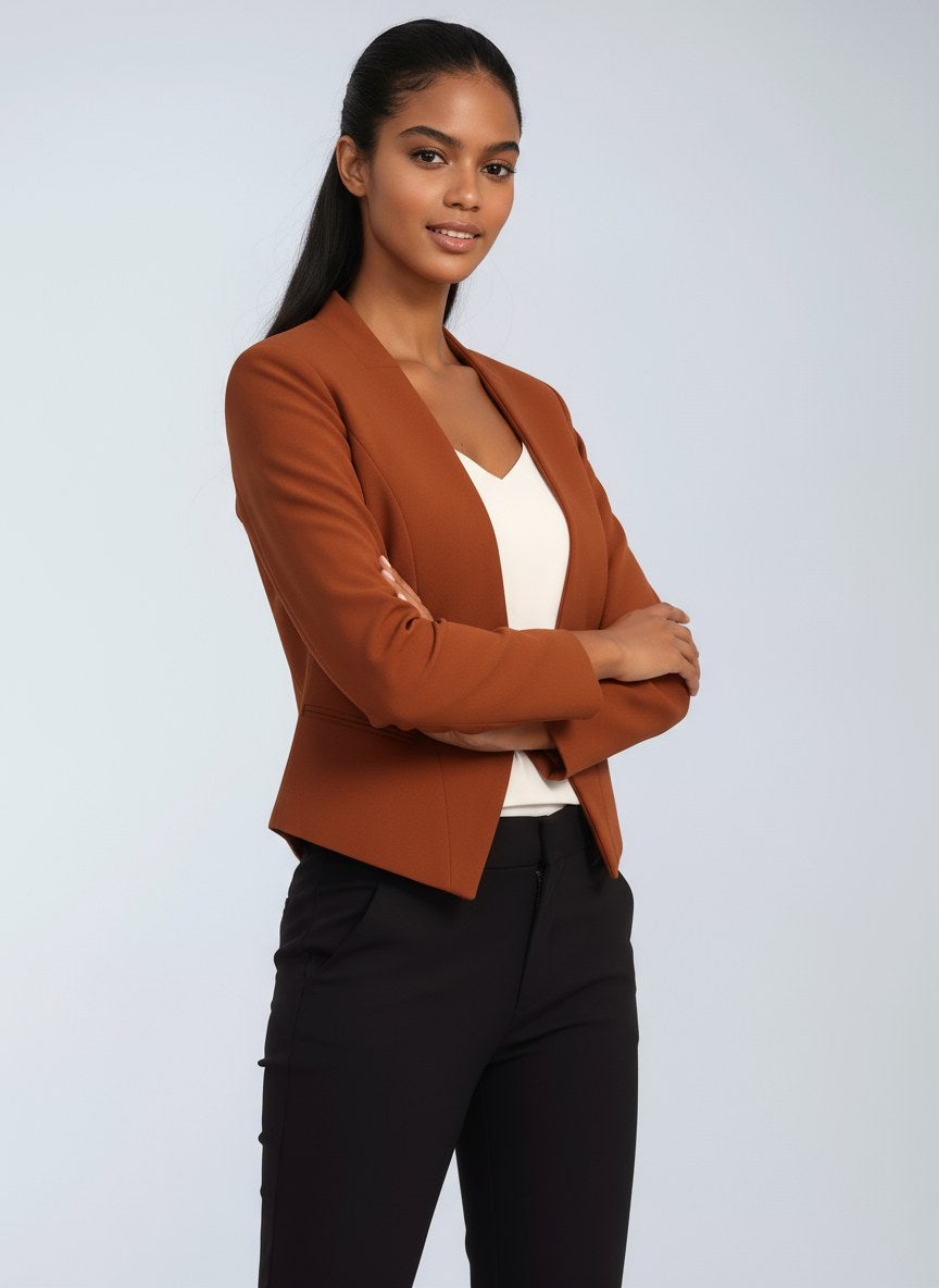 Sabine | Damen-Blazer mit offenem Vorderteil, Kurze elegante Jacke | Nomad NTS