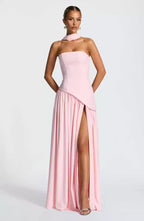 Sabine | Damen trägerloses Maxikleid mit Beinschlitz, formelles Kleid für Hochzeitsgäste | Nomadnts | Nomadnts