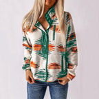 Sandra | Damen Button-Up-Jacke, strukturierte Jacke mittlerer Stärke | Nomadnts | Green