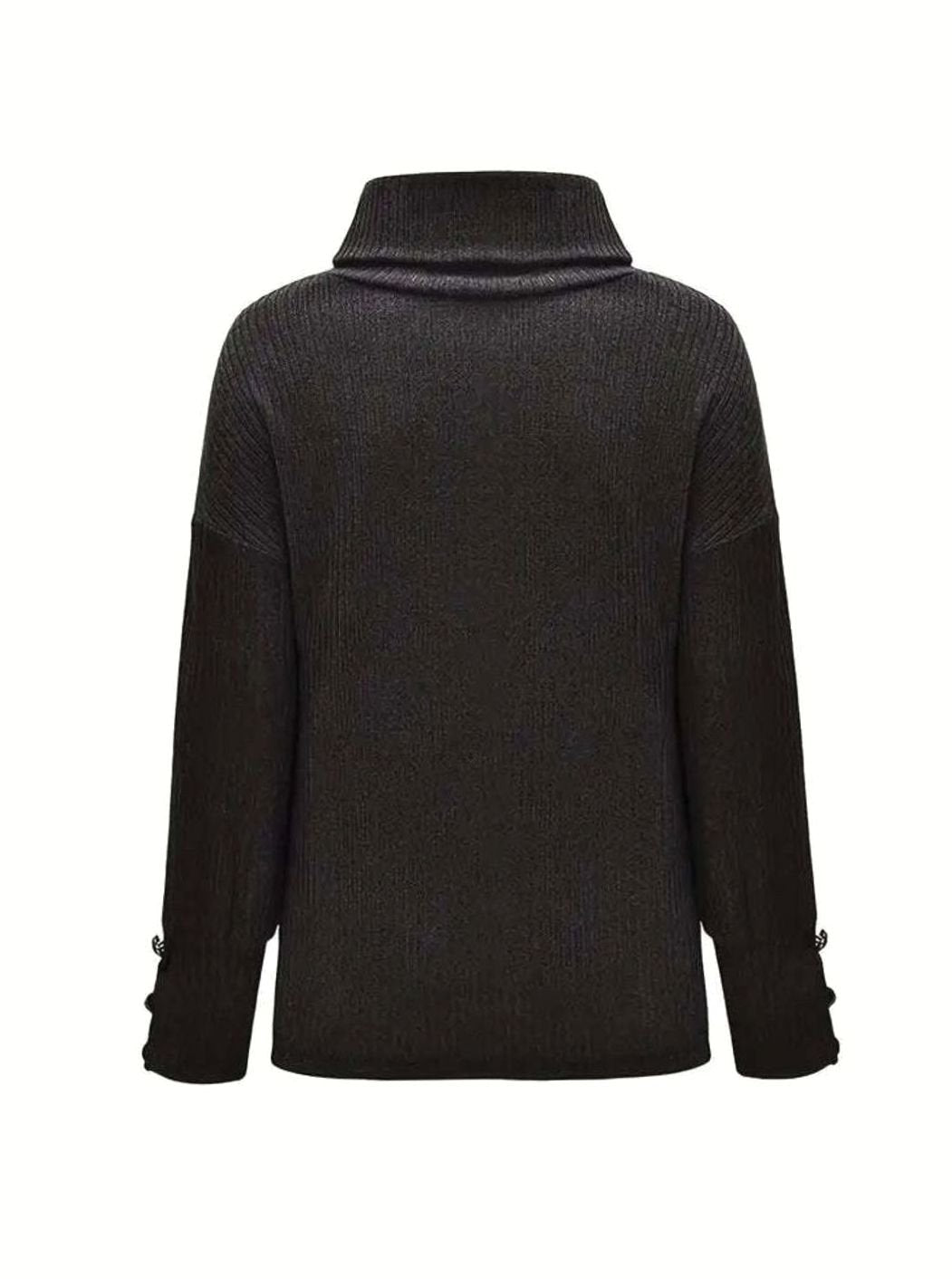 Scarlett | Damen Rippstrick-Pullover mit Schalkragen und Manschettenknöpfen, strukturierter Strickpullover | Nomad NTS