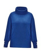 Scarlett | Damen Rippstrick-Pullover mit Schalkragen und Manschettenknöpfen, strukturierter Strickpullover | Nomad NTS