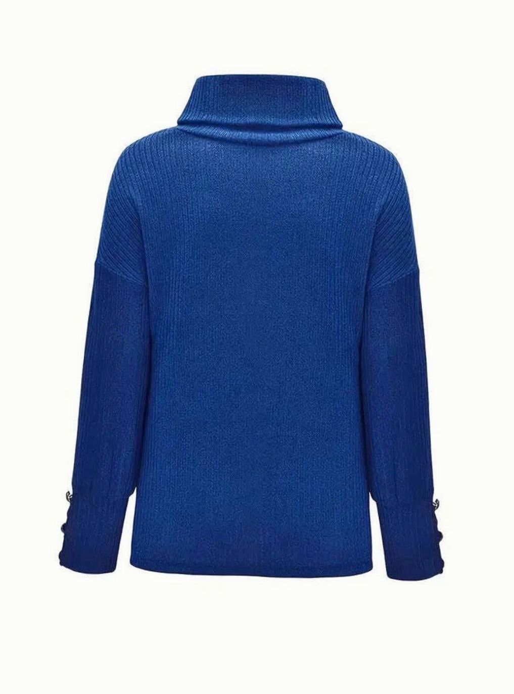 Scarlett | Damen Rippstrick-Pullover mit Schalkragen und Manschettenknöpfen, strukturierter Strickpullover | Nomad NTS