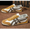 Sebastian | Herren-Retro-Sneaker mit Kontraststreifen und Wildleder-Akzenten, Vintage-Laufsneaker | Nomad NTS | Gelb