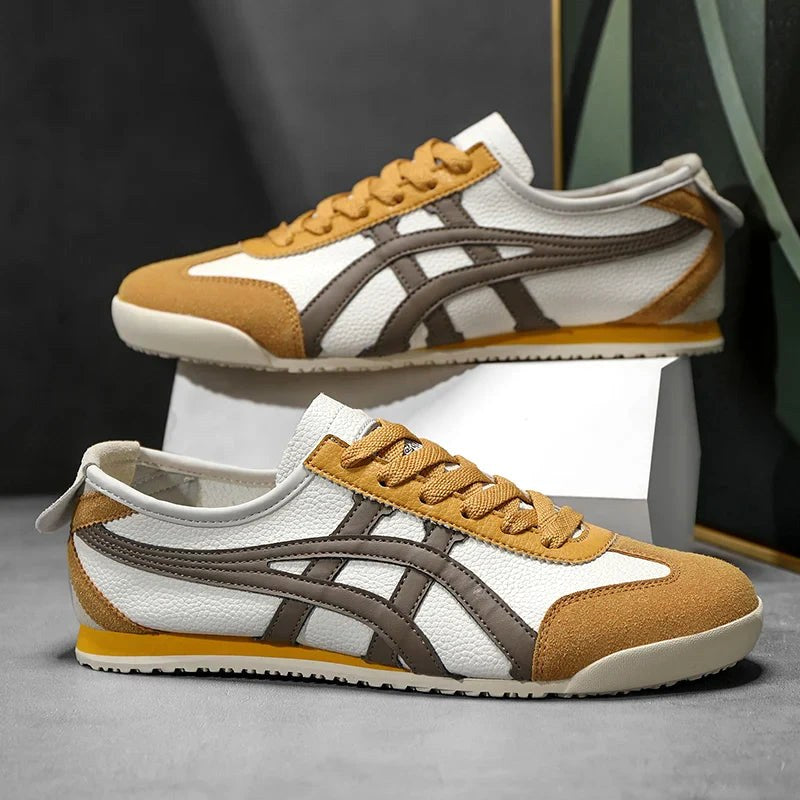 Sebastian | Herren-Retro-Sneaker mit Kontraststreifen und Wildleder-Akzenten, Vintage-Laufsneaker | Nomad NTS | Blau