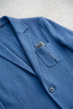 Sebastian | Herrenblazer aus Denim mit Revers, Strukturierter Knopfblazer | Nomad NTS