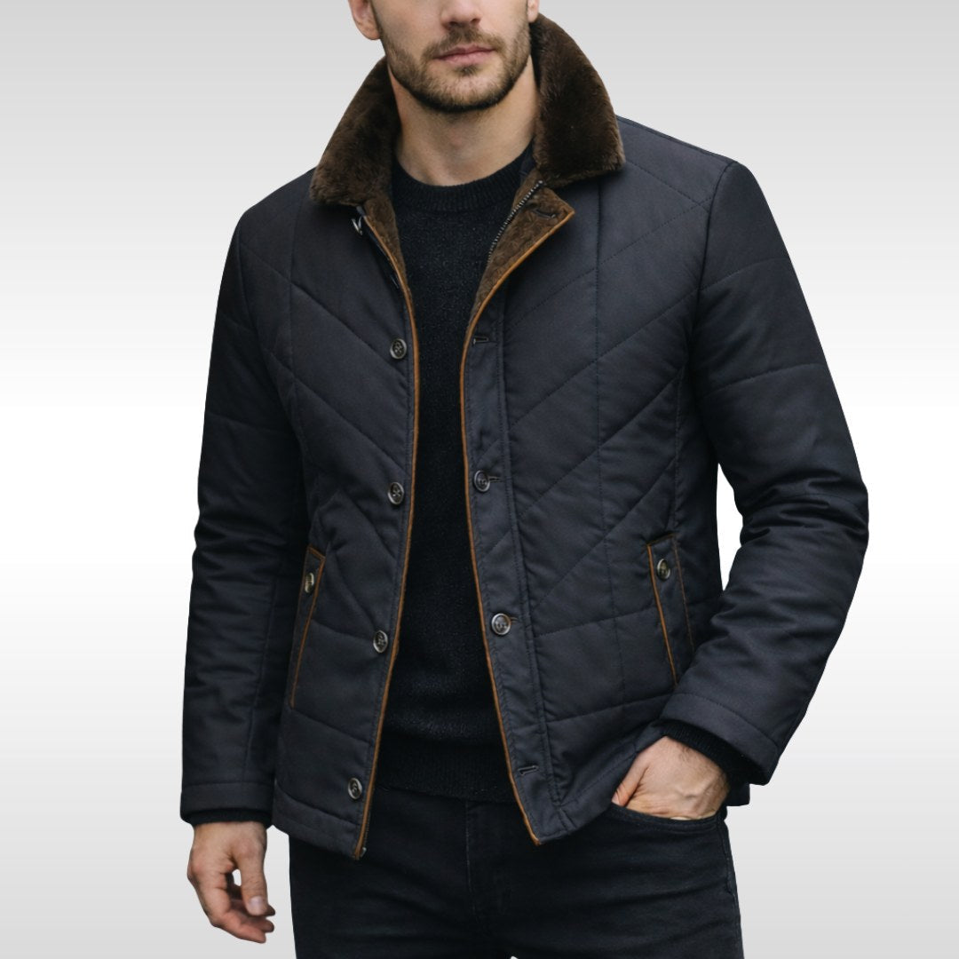 Shane | Wattierte Herrenjacke mit weichem Innenfutter, leichter Isolationsmantel | Nomadnts | Braun