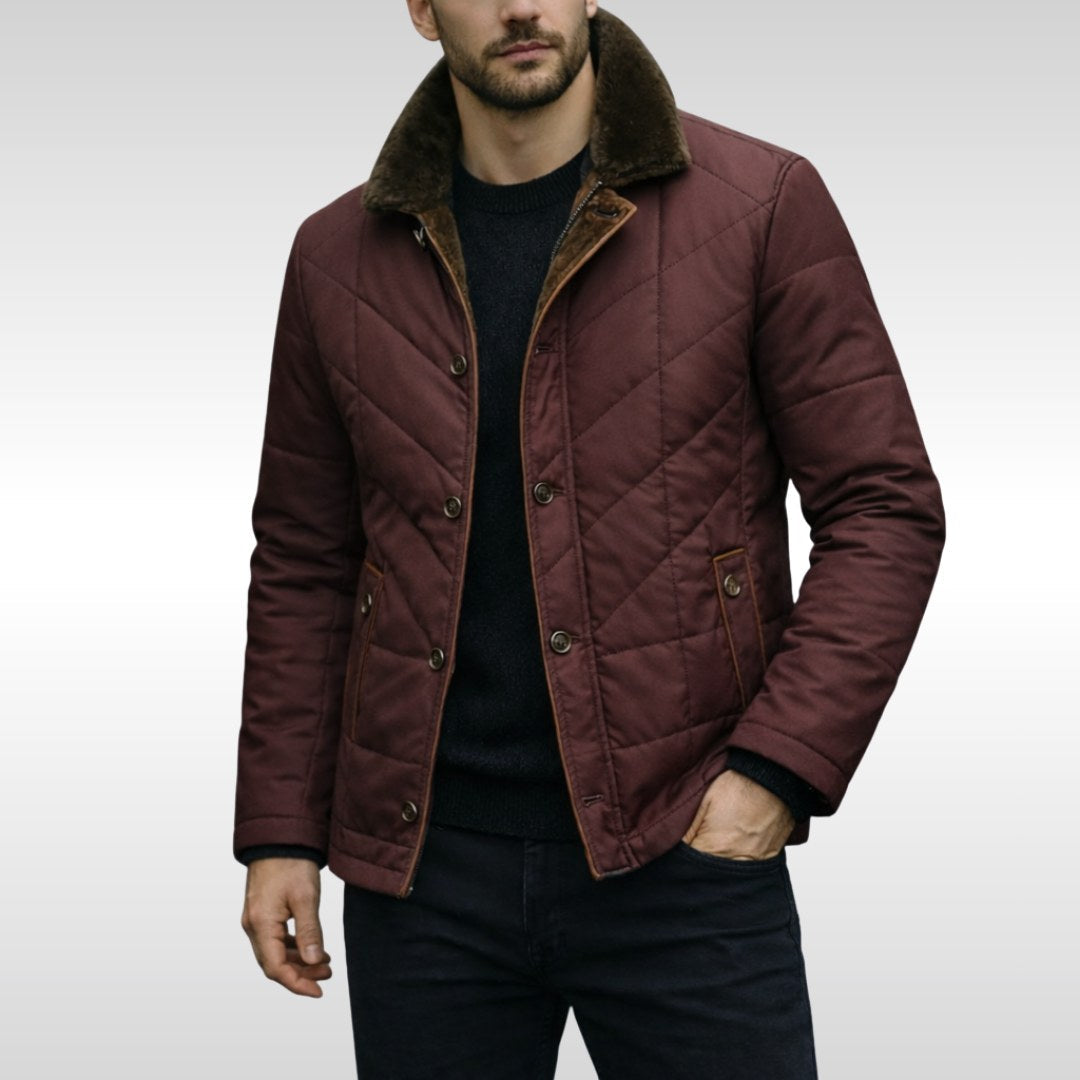 Shane | Wattierte Herrenjacke mit weichem Innenfutter, leichter Isolationsmantel | Nomadnts | Blau