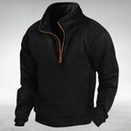 Siegfried | Herren Zip-Pullover mit entspanntem Schnitt, Vielseitiger Pullover | Nomad NTS | Black