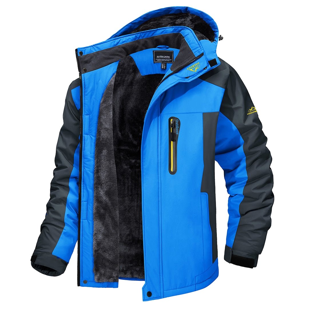 Simon | Herren Warme Wind- und Wasserdichte Winterjacke, Isolierte Herbst Jacke | Nomad NTS | Blauw