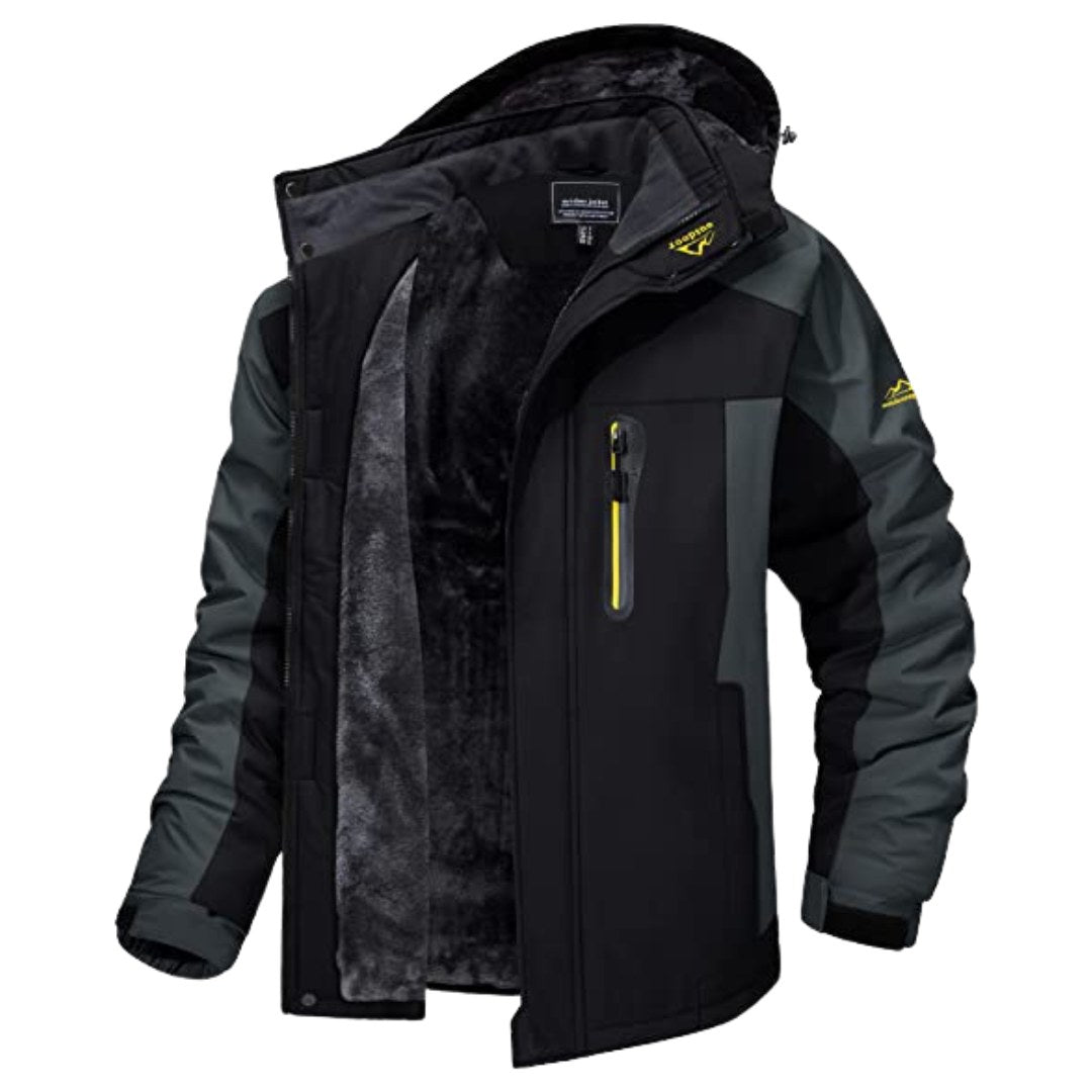 Simon | Herren Warme Wind- und Wasserdichte Winterjacke, Isolierte Herbst Jacke | Nomad NTS | Rood