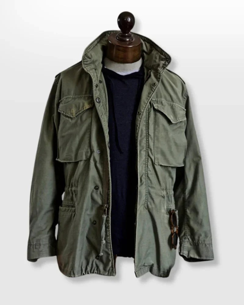 Simon | Herren Military-Feldjacke, Outdoor-Jacke mit verstellbarem Tunnelzug | Nomadnts | Black