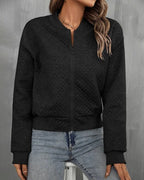 Simone | Damen gesteppte Bomberjacke, kragenlose Jacke mit Reißverschluss | Nomadnts | Gray