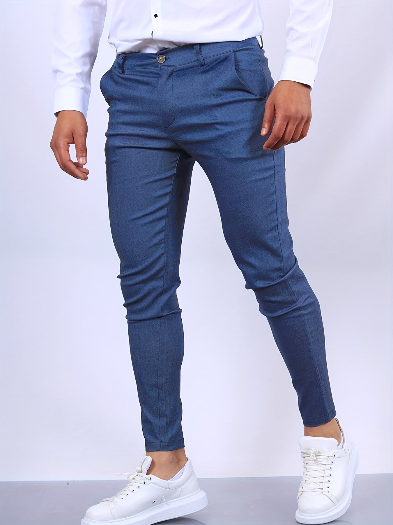 Stefan | Herren Slim-Fit Chinohose in Blau, Stretch Business Hose | Nomad NTS | Königsblau