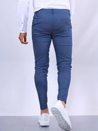 Stefan | Herren Slim-Fit Chinohose in Blau, Stretch Business Hose | Nomad NTS | Rein Schwarz