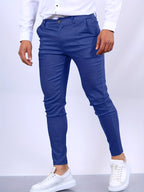 Stefan | Herren Slim-Fit Chinohose in Blau, Stretch Business Hose | Nomad NTS | Bordeaux